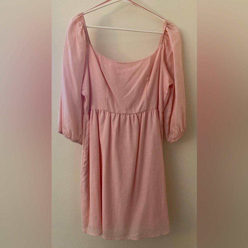 Every Day Pink Puff Sleeve Mini Sundress